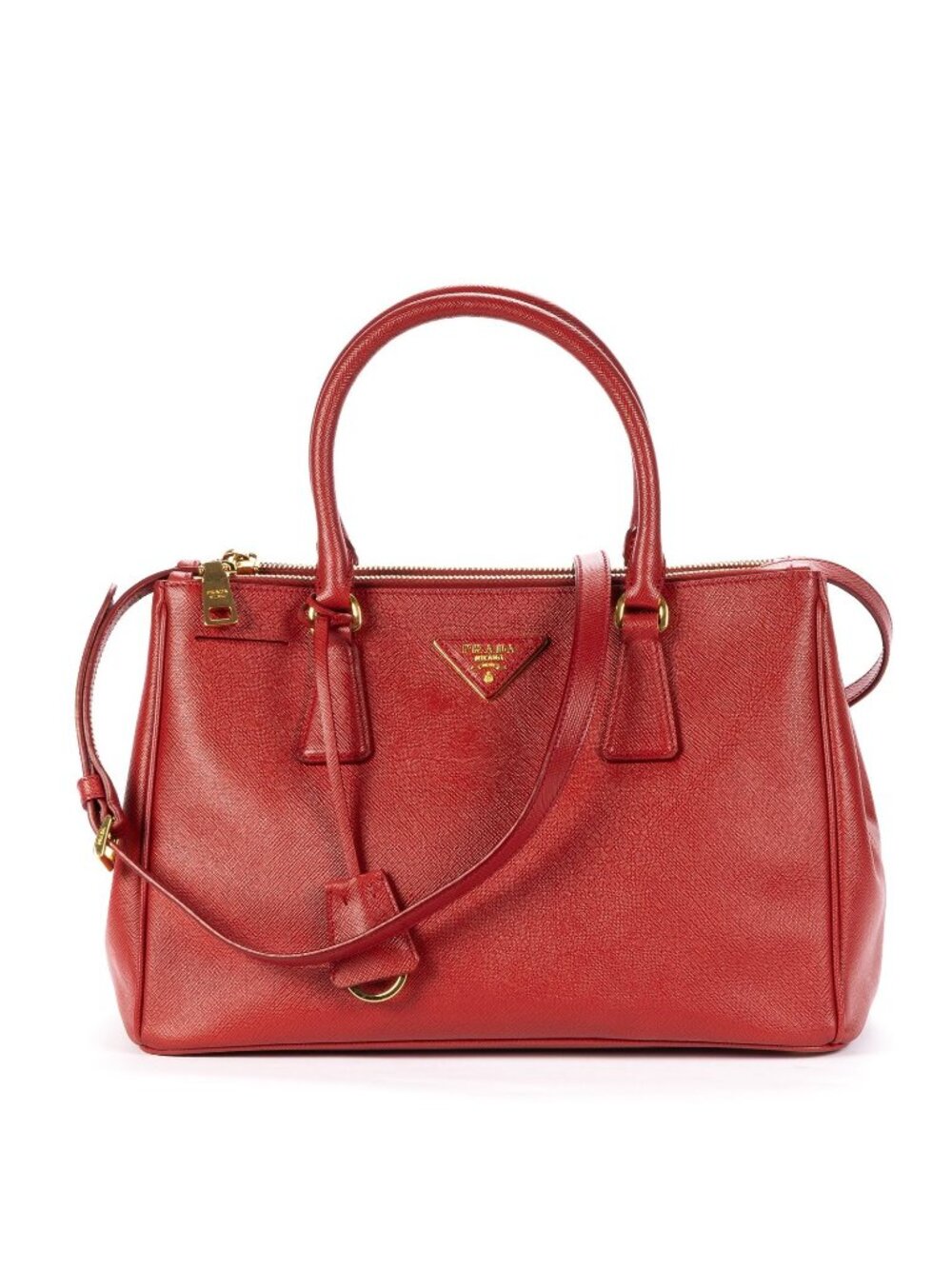 Prada Executive Tote Red Saffiano Leather